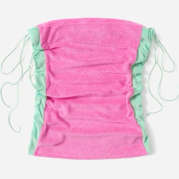 Tops Hawaii Tube Top Y2k Paris Hilton Embroidered Sexy Cute Bimbo